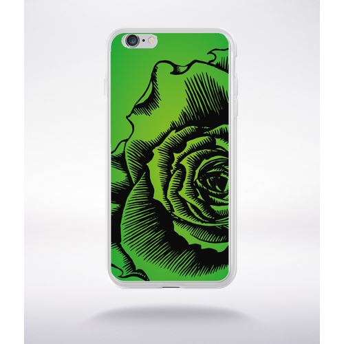 Coque Fleur Fond Fond Vert Compatible Iphone 6 Plus Transparent