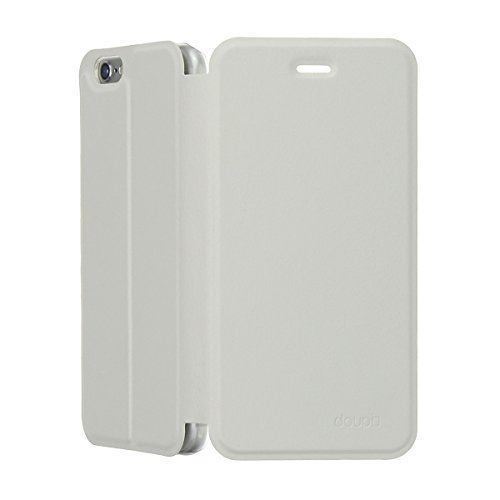 doupi Deluxe FlipCover pour iPhone 7/8 (4,7 Pouces), Magnétique Style Livre Étui de Protection avec Support, Blanc