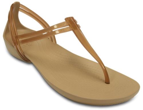 Crocs Isabella T-Strap Sandales en Bronze 202467 854 [UK W7 US W9]