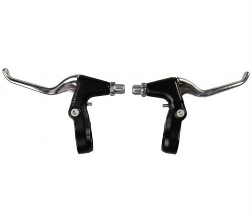 Simson les leviers de frein fixé V / Cantilever 3-doigt noir / argent