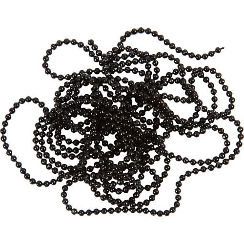 Creotime chaîne à boules 1,5 m noir 1,5 mm