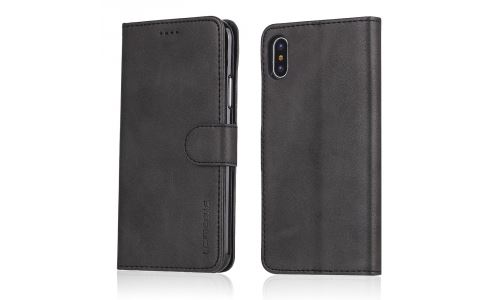 Etui portefeuille pour iPhone-X coloris gris foncé gamme LC.IMEEKE