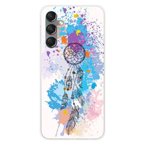 Coque en silicone imprimée compatible Samsung Galaxy A24 4G Dreamcatcher Color