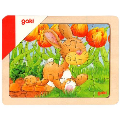 Petit Puzzle Des Animaux - 24 Pièces - Puzzle En Bois Lapin