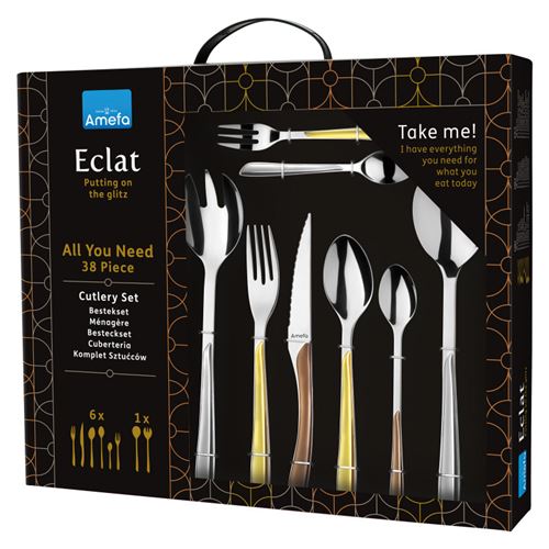 AMEFA - ECLAT - Coffret Cadeau 38 pièces - Taupe, Olive, Bronze