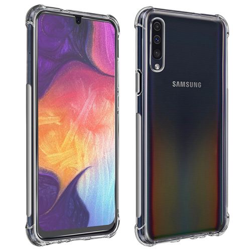 Avizar Pack Protection pour Samsung Galaxy A50 / A30s Coque Souple + Film Verre Trempé 9H Transparent