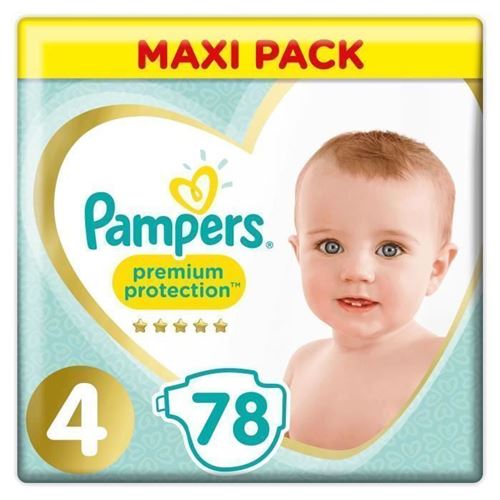 Pampers Premium Protection Taille 4 - 78 Couches - Mega Pack