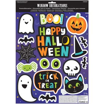 Amscan autocollants de fenêtre Halloween Friends junior vinyl 6-pièces - 1