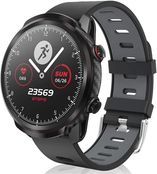 Montre Connectée Chronus L3 IP67 Étanche Fitness Tracker-Gris-Chronus