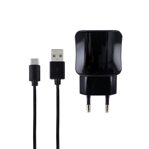 Chargeur secteur 1 USB-A + câble USB-A /USB-C - noir - 730311 MOOOV®