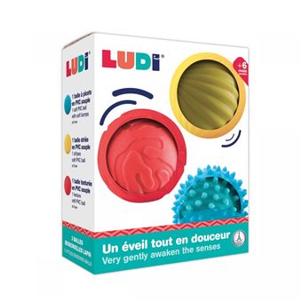 Set de 3 balles sensorielles Ludi