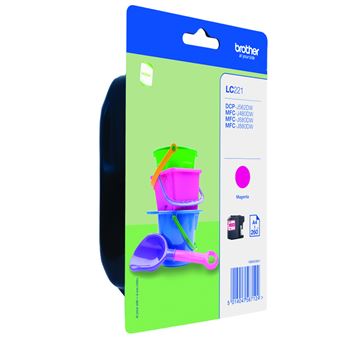 Brother LC221M - Magenta - original - blister - cartouche d'encre - pour Brother DCP-J562DW, MFC-J480DW, MFC-J680DW, MFC-J880DW - 1