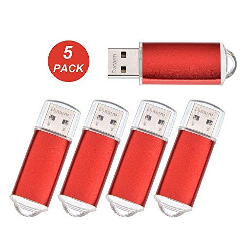 Datarm Lot de 5 Cles USB 8Go Rouge Clef USB pour PC Lecteur Clé USB 2.0