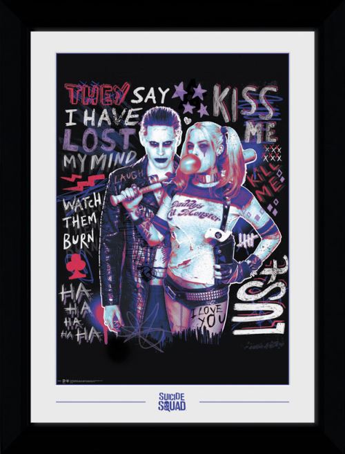 Photographie encadree Suicide Squad Joker and Harley 50x70cm