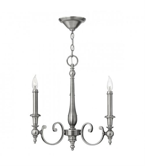 Suspension Yorktown, nickel brossé, 3 ampoules