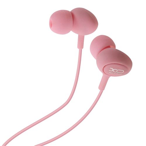 Écouteurs Filaires Jack 3.5mm Embouts Intra-auriculaires Télécommande Micro - Rose