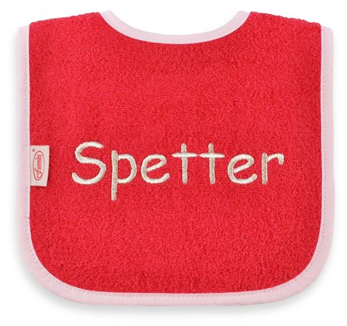 Funnies bavoir Spetter junior 40 cm coton rouge