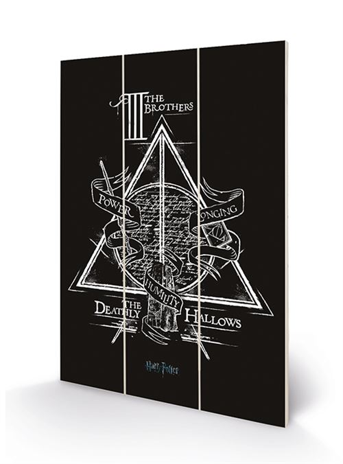 HARRY POTTER - Deathly Hallows - Impression sur bois 20x29.5
