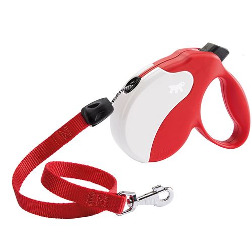 Comparer les prix de Laisse rétractable pour chiens AMIGO CORD LONG, cordon rétractable, 7 mètres, max 20 kg, Rouge
