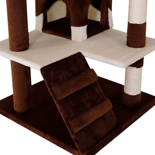 Dibea Arbre A Chat Avec Griffoir 62 X 62 X 130 Cm Marron Beige Paniers Et Mobilier Pour Chat Achat Prix Fnac