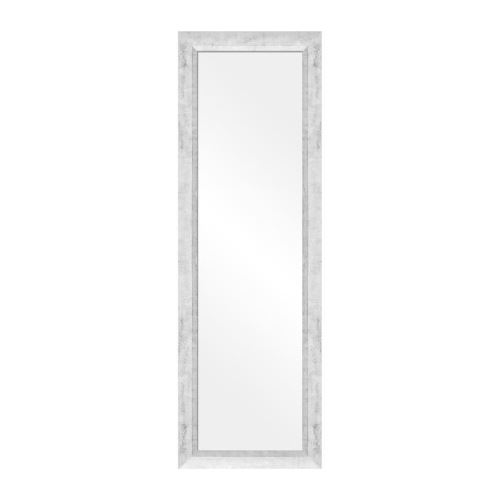 Miroir peint a la main 30x120 cm Bombada - Blanc et argent