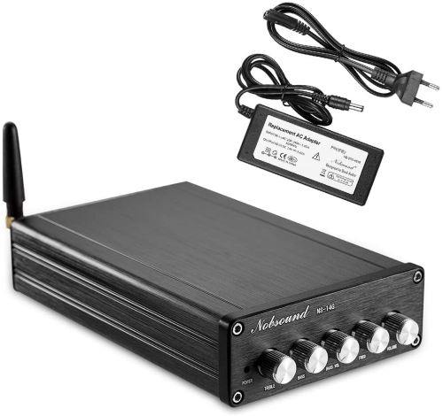 Nobsound TPA3116D2 Amplificateur stéréo 2.1 Channel Digital Audio Power Amplifier 2 × 50 W + 100 W Subwoofer Treble Bass Independent Adjustment Amplificateur