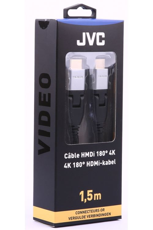 Câble vidéo HDMI 4K JVC 90° 1.5 m Connecteurs Or