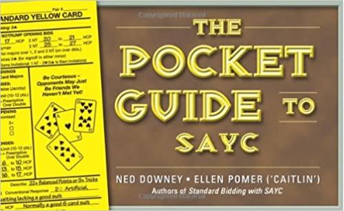 The Pocket Guide to Sayc (Anglais) Couverture à spirales – 12 août 2010