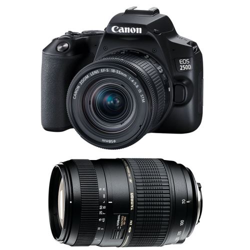 CANON eos 250d + 18-55 is stm + tamron 70-300 di
