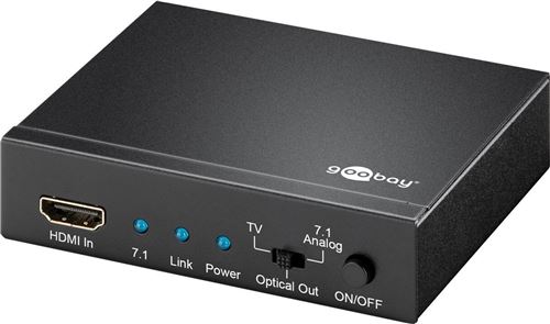 Goobay 58967 HDMI/4 K2 k 7.1 Audio Extractor Noir
