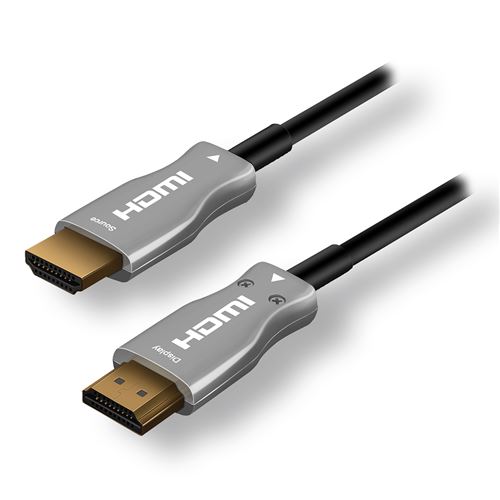 MCL Samar - HDMI-kabel met ethernet - HDMI male naar HDMI male - 30 m - glasvezel - zwart - 4K ondersteuning, actief