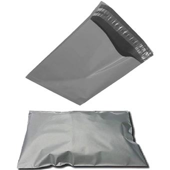 Lot de 1 à 100 Enveloppes pochettes plastique opaque gris noir sac
