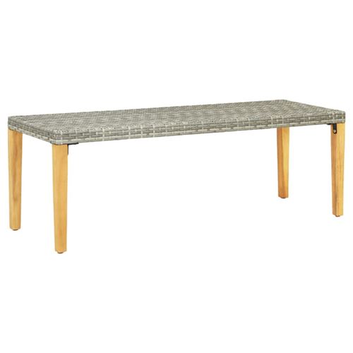 Vidaxl Gris Banc De Jardin 80 Cm Résine Tressée - Image 1