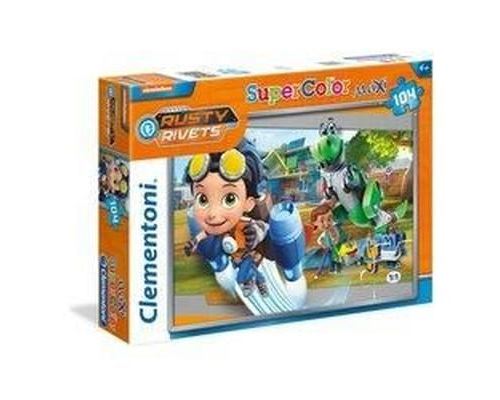 Puzzle da 104 maxi pezzi di dimensione 68 x 48 cm; i puzzle SuperColor Clementoni accompagnano il bambino in ogni fase della sua