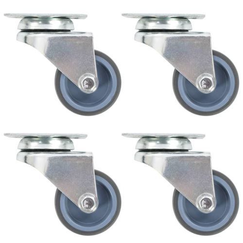 16 pcs Roulettes pivotantes doubles 50 mm