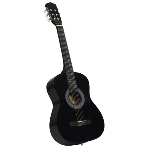 vidaXL Guitare classique de débutants et enfants Noir 3/4 36
