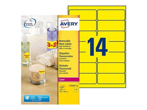 Avery High Visibility Labels - étiquettes - 350 étiquette(s)