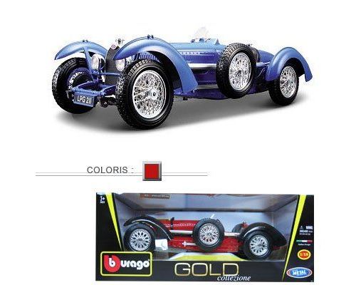 BBurago - Modèle réduit - Bugatti type 59 (1934) - Echelle 1/18 : Rouge