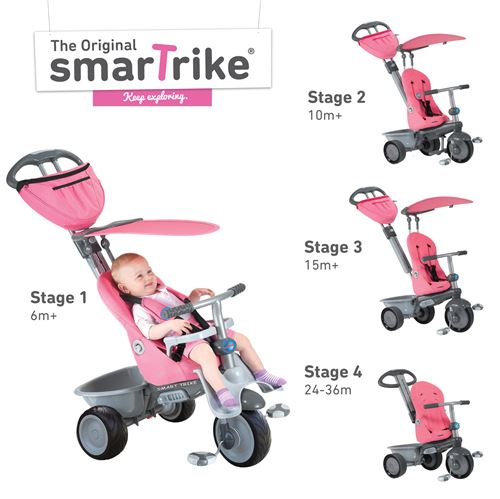 smarTrike Recliner 4 en 1 tricycle inclinable évolutif pour bébé et enfant 6 mois+