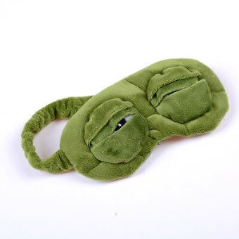 Dr/ôle Creative Pepe La Grenouille Triste Grenouille 3D Masque Pour Les Yeux Couverture Dormir Reste Bande Dessin/ée En Peluche Masque De Couchage Mignon Anime Cadeau