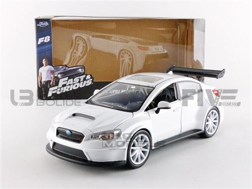 Voiture Miniature de Collection JADA TOYS 1-24 - SUBARU Impreza WRX STi - Fast And Furious 8 - Blanc - 98296W