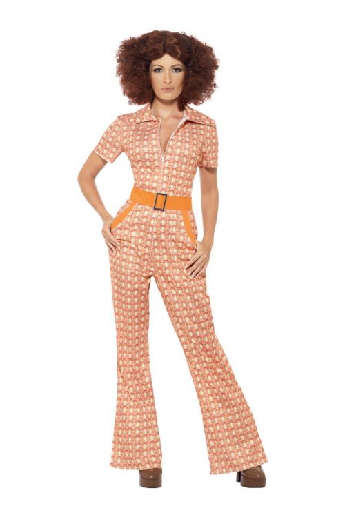 SMIFFYS Costume Femme Des Annees 70 authentique - Orange - S