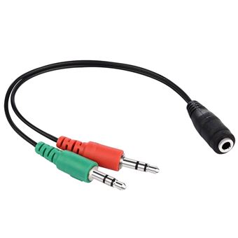 Splitter Audio Y Da 3,5 Mm – Adattatore Da Femmina A 2 Maschi (cuffie E Microfono) Per PC E Laptop – Cavo Da 1 Metro Placcato Oro, Rame OFC, Per Gaming E Chat (Skype, Google Voice)