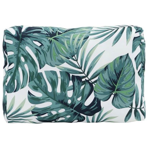 vidaXL Coussin de dossier de jardin Feuilles 40x60x20 cm Tissu