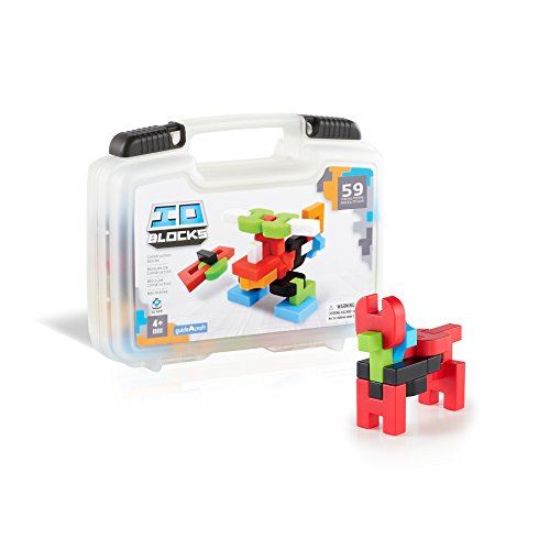 Guidecraft IO Blocks 59 Piece Travel Set - Kids STEM Learning Educational Construction Building Toy