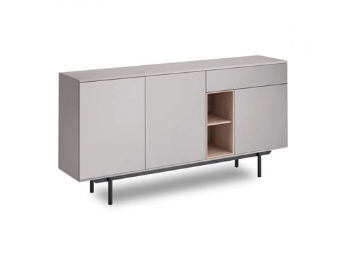 BOBOCHIC Buffet bas INOXI 3 portes Gris