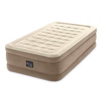 Lit gonflable électrique Intex Ultra Plush 1 Place Beige