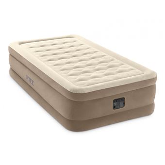 Lit gonflable électrique Intex Ultra Plush 1 Place Beige