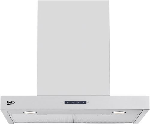 Beko HCB61731BXH - Kap - schouwkap - breedte: 59.8 cm - diepte: 48.5 cm - luchtafvoer en recirculatie - roestvrij staal