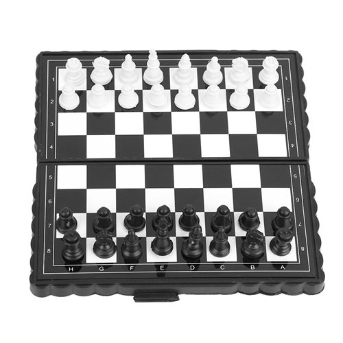 Jeu d'échecs magnétique pliant en plastique portable